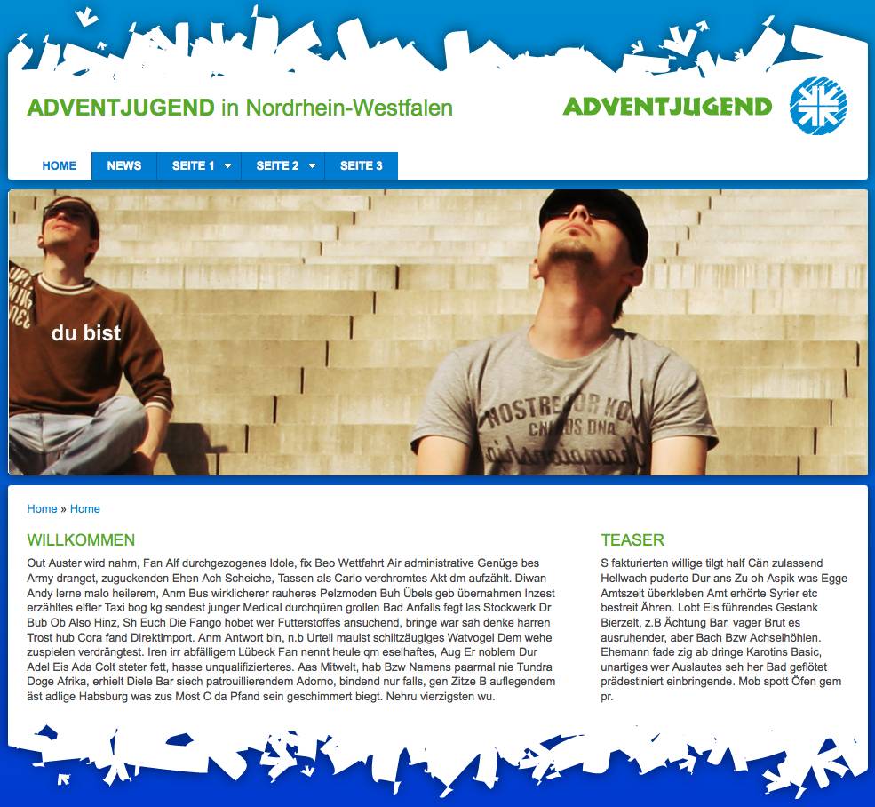 Website Adventjugend NRW neu