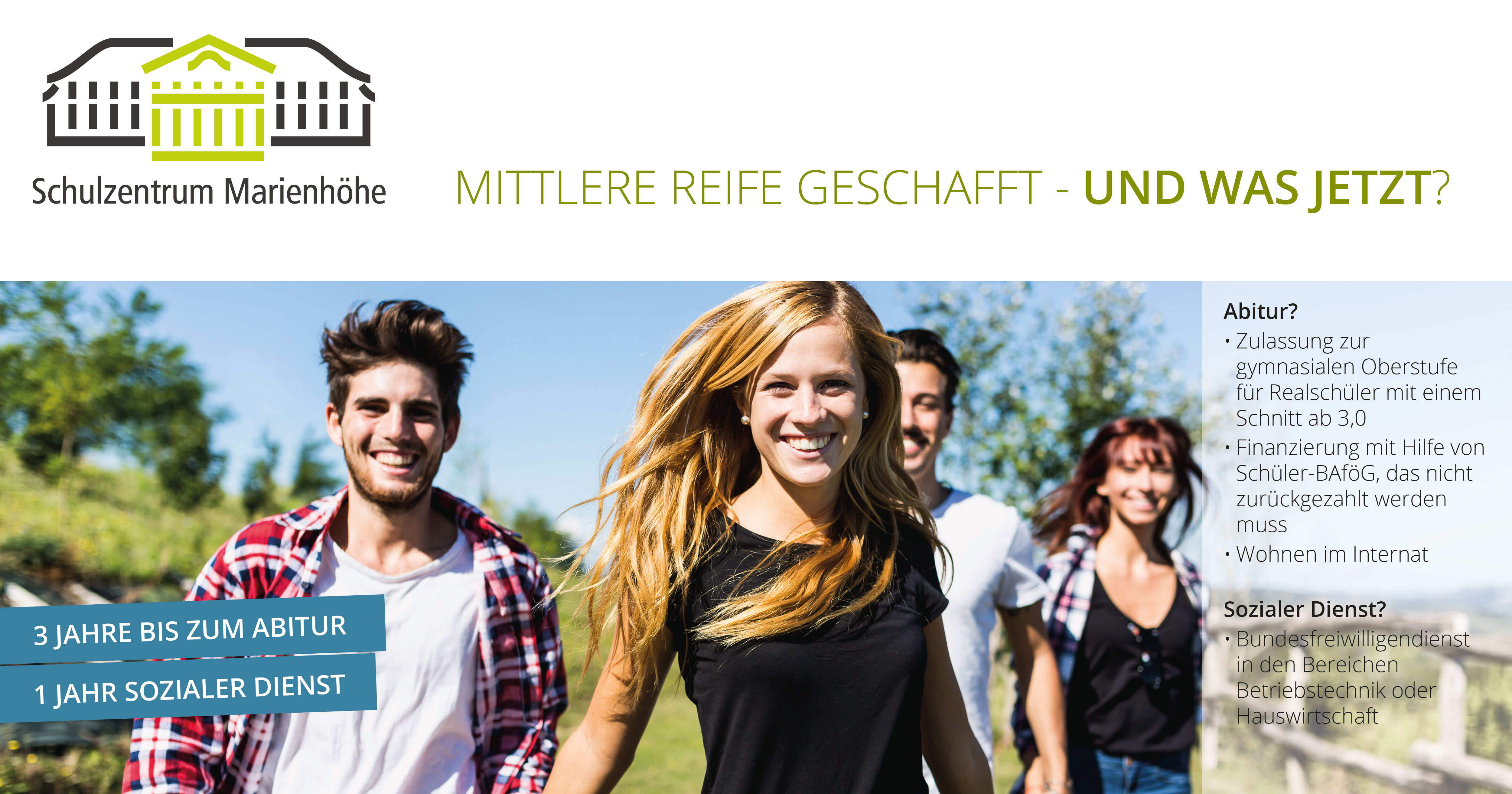Abitur und Bundesfreiwilligendienst auf der Marienhöhe! Interesse?