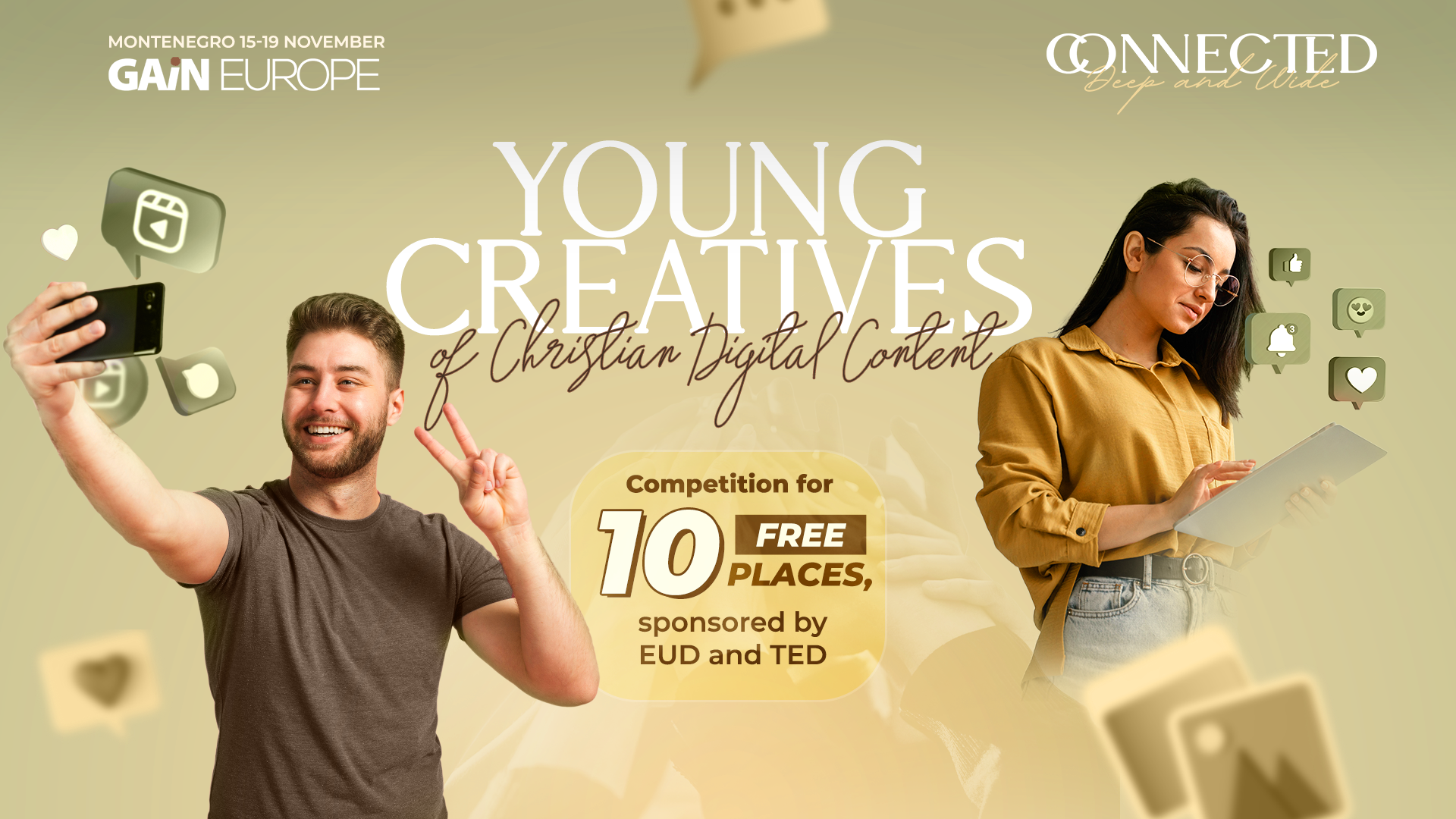 Kostenfrei zur GAiN Europe Nov. 2024 - Bewirb jetzt dein Social-Media-Projekt bis 31. Juli